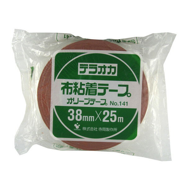 【エントリーでP5倍!20日20:00-27日1:59】 No.141 オリーブテープ 布粘着テープ 38mm×25m クリーム 寺岡製作所(4)