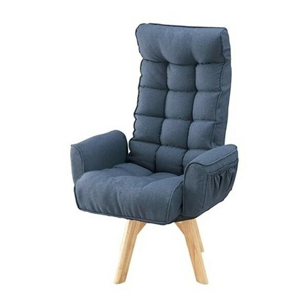 【エントリーでP5倍!20日20:00-27日1:59】 FACN-KHBブルー アイリスオーヤマ [回転ファブリックチェア ハイバック] メーカー直送