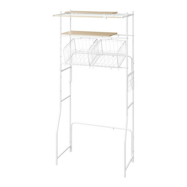 BSSL-860Rホワイト アイリスオーヤマ [バスケット付き伸縮スタイルランドリーラック] メーカー直送