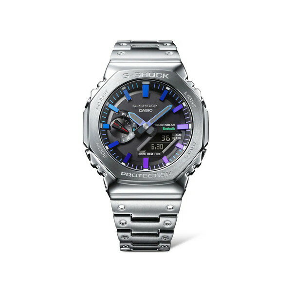 腕時計 時計 CASIO カシオ G-SHOCK メンズ GM-B2100PC-1AJF シルバー パープルブルー Gショック GSHOCK ジーショック ソーラー充電 ウォッチ 誕生日 新生活 父の日 プレゼント ギフト 贈り物 GMB2100PC1AJF