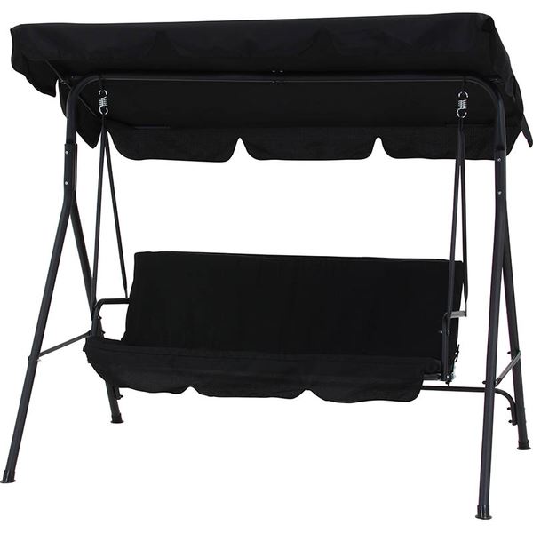 38703 ブランコ 3P ポルド クッション付き BK 不二貿易 ブラック メーカー直送
