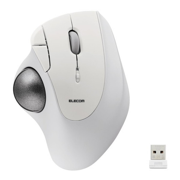 M-IT11DRWH ELECOM ホワイト [トラックボール マウス (無線 5ボタン ベアリングユニット エルゴノミクス IST)]