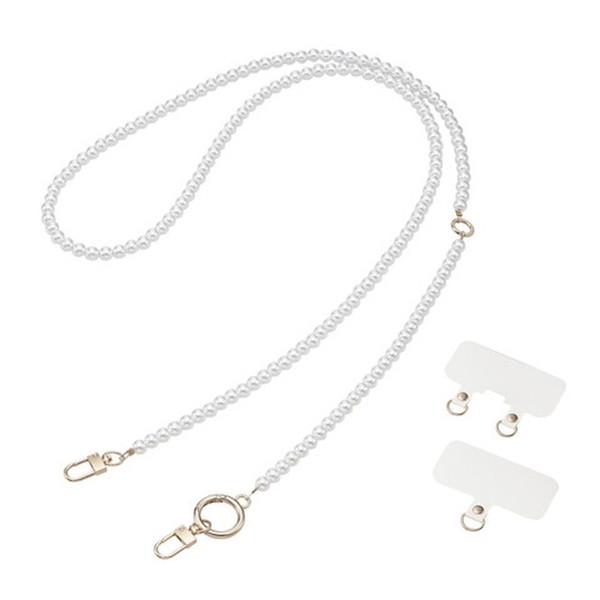 【エントリーでP5倍!20日20:00-27日1:59】 P-STSDH2PAL ELECOM パール [スマホショルダー ストラップ (48〜64cm 長さ調整可 ストラップシート付 パールタイプ &me)]