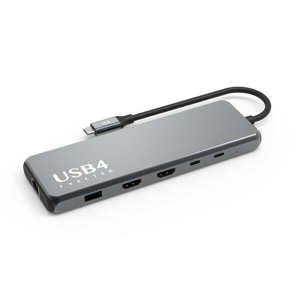 HCM010AP2F Feeltek [ドッキングステーション (USB-C オス→メス HDMIx2 / LAN / USB-Ax5 / USB-Cx2)]