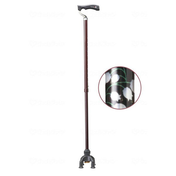 ユーバ産業 四点前後可動固定式 2ウェイステッキ すずらん TW-0128 非課税 メーカー直送