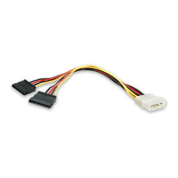 PYO2LP4SATA StarTech [30cm �Ÿ�ʬ���Ѵ������֥� (�ڥ�ե�����Ÿ����ͥ���(4�ԥ�)- 2x SATA�Ÿ����ͥ���(15�ԥ�))]