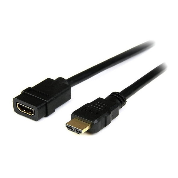 HDEXT2M StarTech ブラック [HDMI 延長ケーブル (2m/ハイスピード HDMI 1.4/イーサネット対応 HDMI 延..