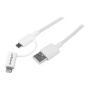 LTUB1MWH StarTech zCg [Apple Lightning/ Micro USB - USBP[u (1m iPhone/iPod/iPad/AndroidX}zΉ)]