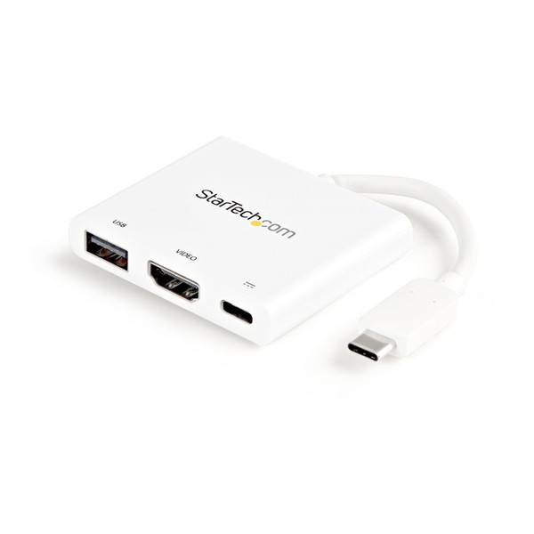 CDP2HDUACPW StarTech ホワイト [USB Type-C接続HDMIディスプレイ変換アダプタ (4K/30Hz Thunderbolt 3 互換 60W USB Power Delivery)]