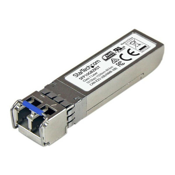 商品説明★ MSA準拠SFP+モジュール。10GBASE-ZR対応のMSA準拠スイッチやルーターでの使用を前提に、設計/プログラミング/検証が行われた製品です。光ファイバケーブルで最大で80mの距離に対応し、安定した10GbEイーサネット接続を提供します。★ 技術仕様波長/1550nm、最大データ転送レート/10Gbps、タイプ/シングルモード光ファイバ、接続タイプ/LC接続、最大転送距離/80km、電力消費/1.6W以下、DDM/対応。ホットスワップに対応し、ネットワークの中断を最小限に留めながら、シームレスなアップグレードと交換が可能なSFP+モジュールです。★ StarTech.comがお届けするSFP製品StarTech.com製のSFPおよびSFP+光トランシーバには、すべてライフタイム保証と無期限無料技術サポート(多言語に対応)が付いています。StarTech.comでは、安定したネットワーク性能の実現に必要な信頼性と利便性を備えたSFPモジュールとSFPダイレクトアタッチケーブル各種を幅広く提供しています。スペック* 製品タイプ: コネクタ/ターミネータ* ローカルユニットコネクタ: 光ファイバ LC 2芯* 互換性のあるブランド: MSA 互換* WDM: なし* 業界標準: IEEE 802.3ae 10GBASE-ZR* 工場出荷時(パッケージ)重量: 95 g* DDM: あり* 光ファイバタイプ: シングル モード* ファイバ動作モード: フルデュプレックス* 互換性のあるネットワーク: 10 Gbps* 最大データ転送速度: 10 Gbps* 最大伝達距離: 80 km* 波長: 1550nm* エンクロージャタイプ: アルミ* 製品幅: 13.9 mm* 製品重量: 30 g* 製品長さ: 58.4 mm* 製品高さ: 12.6 mm* 保存温度: -40℃ 〜 85℃* 動作温度: 0℃ 〜 70℃* 湿度: 5〜95% RH* パッケージ内容: SFP+ トランシーバ