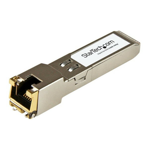 商品説明★ AR-SFP-10G-T-ST-ST-STは、Arista Networks製SFP-10G-T互換の銅線SFP+トランシーバモジュールです。Arista Networksブランドのスイッチ/ルーターでの使用を想定した設計・プログラミング・テストが行われています。銅線ケーブルで、100/1000/10000Base-TX準拠10GbEネットワークの安定した接続機能を提供します。最大で30mの距離に対応します。★ 技術仕様は次の通りです。最大データ転送レート：10Gbps|タイプ：銅線|接続タイプ：RJ-45コネクタ|最大転送距離：30m|MTBF(平均故障間隔)：510469759時間|消費電力：1.0W以下|デジタル診断モニタリング(DDM)：対応。この SFP+ 銅線 モジュールはホットスワップに対応しています。ネットワークの中断を最小限に留めながらシームレスなアップグレードと交換が可能です。★ StarTech.comがお届けするSFP製品StarTech.com製SFP および SFP+トランシーバモジュールには、すべてライフタイム保証と無期限無料技術サポート(多言語に対応)がついています。StarTech.comでは、安定したネットワーク性能の実現に必要な信頼性と利便性を備えたSFPモジュールとSFPダイレクトアタッチケーブル各種を幅広く提供しています。スペック* 製品タイプ: コネクタ/ターミネータ* コネクタA: SFPスロット* コネクタB: RJ-45* 互換性のあるブランド: Arista Networks* 業界標準: IEEE 802.3ae 10GBASE-T* パッケージの高さ: 31mm* パッケージの長さ: 115mm* パッケージの幅: 90mm* 工場出荷時(パッケージ)重量: 50g* DDM: あり* MTBF: 510469759時間* ファイバタイプ: 銅線* ファイバ動作モード: 全二重通信* 互換性のあるネットワーク: 10Gbps* 最大データ転送速度: 10Gbps* 最大伝達距離: 30m* 消費電力: 1W以下* 製品幅: 68mm* 製品重量: 15g* 製品長さ: 13.7mm* 製品高さ: 13.8mm* パッケージ内容: SFP+ トランシーバ