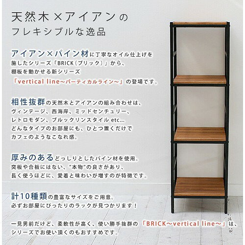 ブリックラックシリーズ 4段タイプ 40×40×135 PRU-4040135 住まいスタイル メーカー直送 [2]