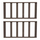 人工木ウッドデッキ ecofeel ストレートフェンス2枚組 ダークブラウン PWDE-ST-2P-DBR 住まいスタイル メーカー直送