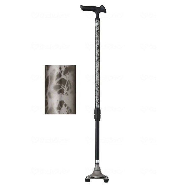 【エントリーでP5倍!20日20:00-27日1:59】 フジホーム かるがも4ポイントステッキ バーズアイシルバー ..