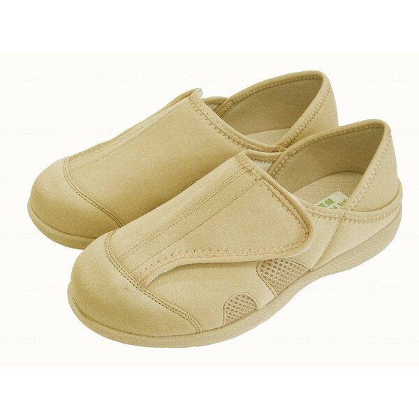 あし笑顔 かかとが踏めるルームシューズ ベージュ 3L 神戸生絲 KT-1 メーカー直送(4.0)