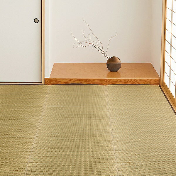 261 cm X 261 cm - 81965145 国産い草カーペット 清涼 江戸間4.5畳 261×261 ベージュ 萩原 メーカー直送