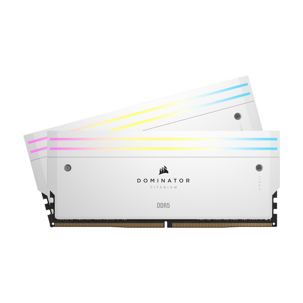 CMP32GX5M2B6000C30W Corsair ホワイト DDR5 6000MT/s 32GB(16GBx2) UDIMM 30-36-36-76 XMP 3.0 DOMINATOR TITANIUM White RGB LED 1.4V [メモリ]
