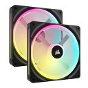 CO-9051004-WW Corsair iCUE LINK QX140 RGB 140mm Magnetic Dome RGB Fan Starter Kit ケースファン