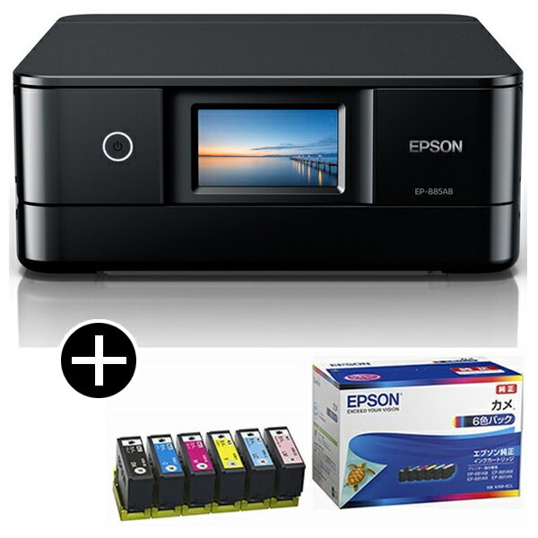 EPSON EP-885AB A4顼󥯥åʣ絡/Colorio/6/̵LAN/Wi-Fi Direct/ξ/4.3磻ɥåѥͥ/֥å + 󥯥å