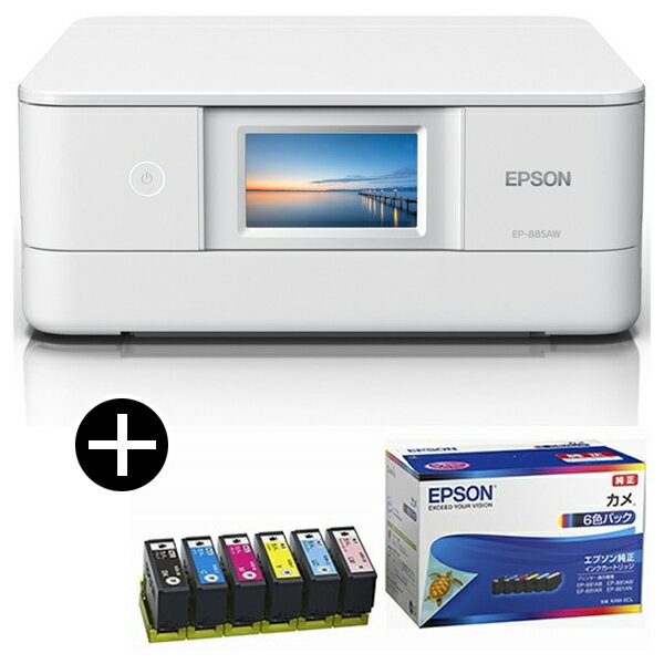 EPSON EP-885AW A4顼󥯥åʣ絡/Colorio/6/̵LAN/Wi-Fi Direct/ξ/4.3磻ɥåѥͥ/ۥ磻 + 󥯥å