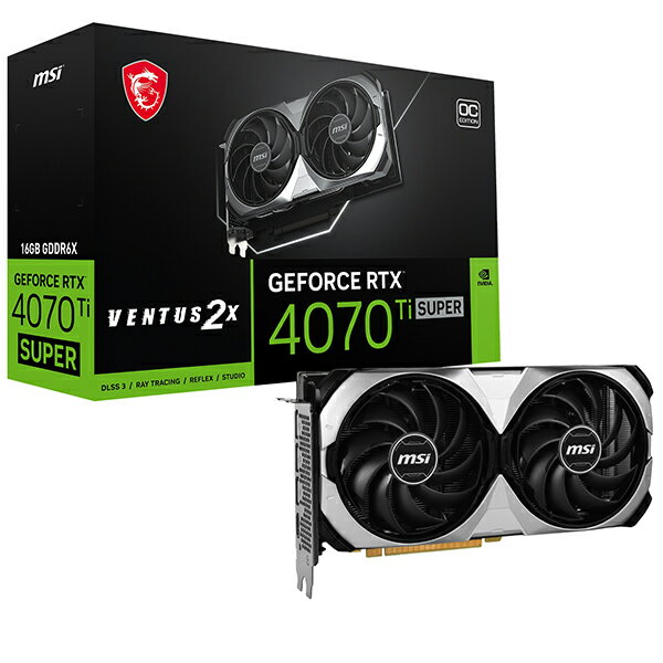 GeForce RTX 4070 Ti SUPER 16G VENTUS 2X OC MSI グラフィックボード