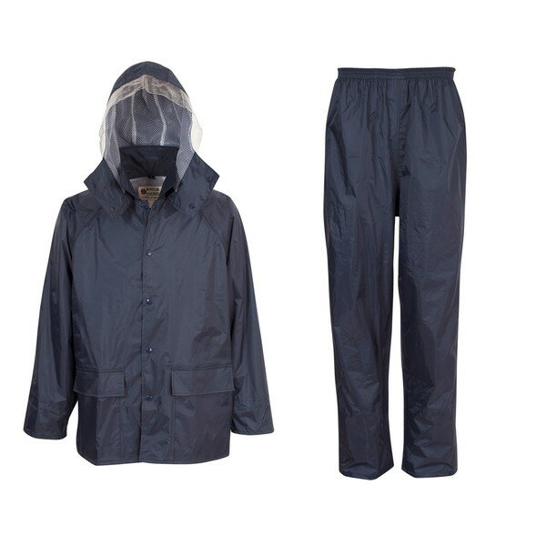 3308 レインタックコート上下メッシュ ネイビー 4L カジメイク