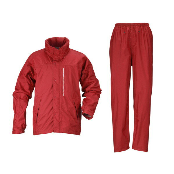7740 ブリザテックレインスーツ レッド L カジメイク