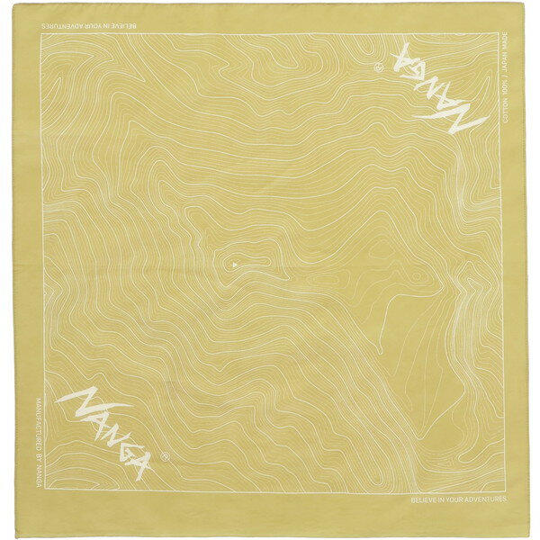 ナンガ パルバットコントアーマップバンダナ マスタード NANGA PARBAT CONTOUR MAP BANDANNA FREE MUSTARD NA2253-3F503 N0000749 NANGA