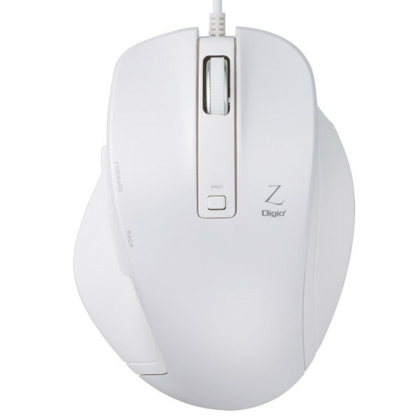 MUS-UKF130W 有線5ボタンBlueLEDマウス ホワイト Nakabayashi