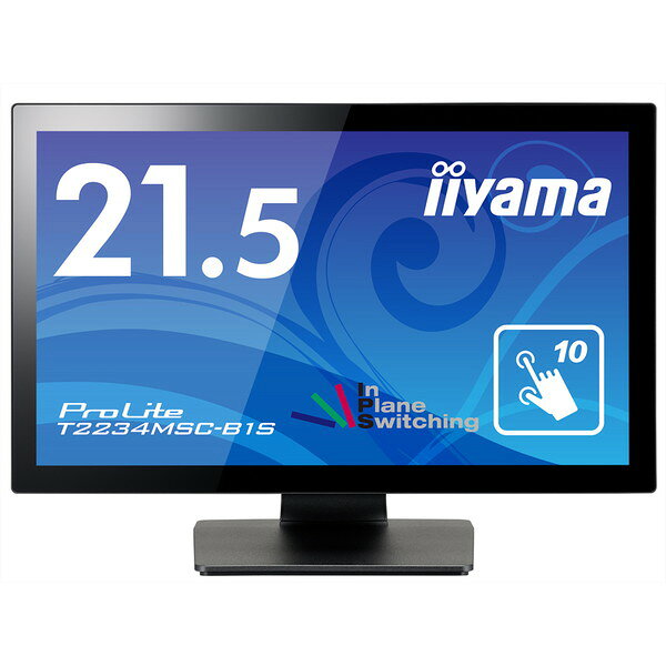 T2234MSC-B1S タッチパネル液晶ディスプレイ 21.5型/1920×1080/D-sub、HDMI、DisplayPort/ブラック/スピーカーフルHD/IPS/防塵防滴/静電容量式 iiyama