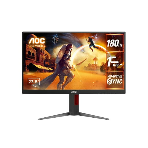24G4/11 ゲーミング液晶ディスプレイ 23.8型/1920×1080/HDMI、DisplayPort/ブラック AOC 24G4/11 ゲーミング液晶ディスプレイ 23.8型/1920×1080/HDMI、DisplayPort/ブラック AOC