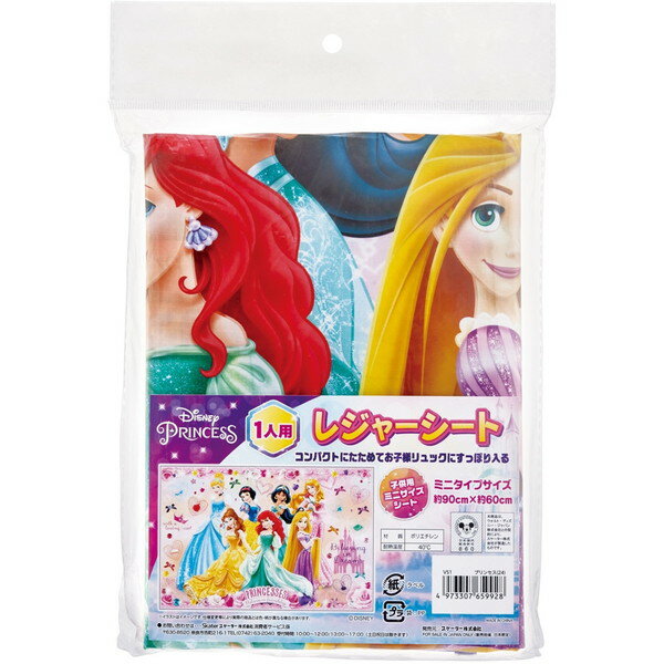 VS1 プリンセス24 スケーター 子供用 レジャーシート(S) 一人用 90×61cm 遠足 ディズニー