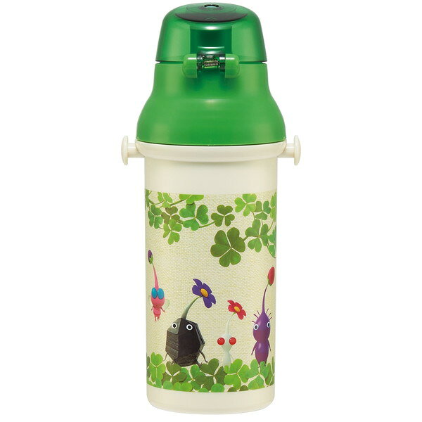 PSB5SANAG ピクミン スケーター 子供用 プラ水筒 480ml ワンプッシュタイプ 抗菌加工