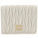 MIU MIU ~E~E ܂z z }ebZ zCg  fB[X 5MV204 2FPP F0009 BIFOLD WALLET BIANCO MATELASSE Vv RpNg a V Mtg v[g 蕨 ysAiz