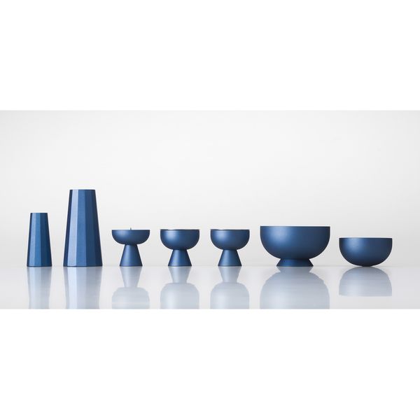 セレス(大) 7点セット ミッドナイトブルー 仏具 セット 小物 モダン おりん付き ろうそくたて 仏壇