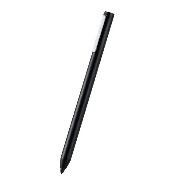ELECOM PWTPACST02BK アクティブスタイラスペン タッチペン 極細 1.5mm 充電式 ブラック オートスリープ機能 クリップ付 スマホ タブレット 滑らかな操作 メーカー直送
