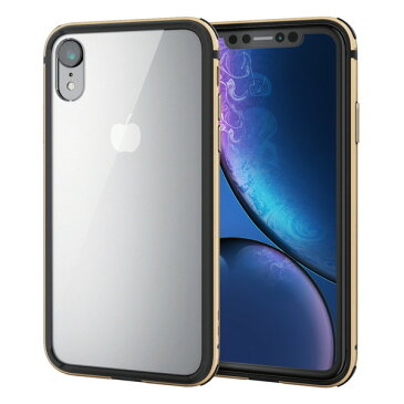 ELECOM PM-A18CHVBAGD iPhone XR ハイブリッドケース アルミバンパー ゴールド