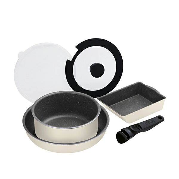 DCI-T6S アイボリー アイリスオーヤマ ダイヤモンドコートパン IH 6点セット メーカー直送