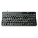 TK-CM10UMKBK ELECOM 有線キーボード メンブレン テンキーレス コンパクト 日本語配列 軽い打ち心地 抗菌 ブラック(2)