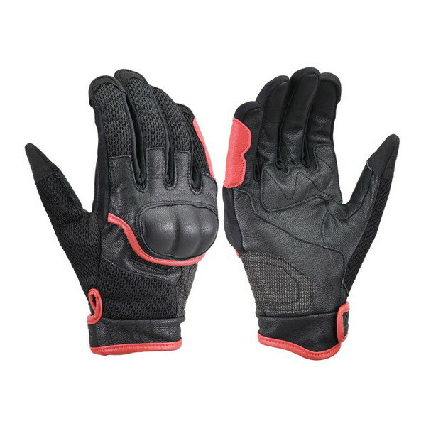 Gloves - D46014 グローブ ヤギ革 ショートエアフロー DG-009 レッド Lサイズ デイトナ
