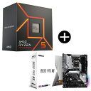 AMD Ryzen5 7600 With Wraith Stealth Cooler 100-100001015BOX CPU (6C/12T 4.0Ghz 65W) + ASRock B650 Pro RS }U[{[h Zbg