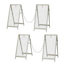 TW003-2P-WHT スタンド式チェーンゲート TWILL(ツイル)2セット アイボリーホワイト 住まいスタイル