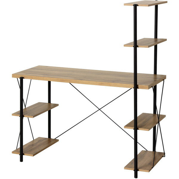 らくらく組立ラックデスク ナチュラル 25507 クロシオ メーカー直...(3)