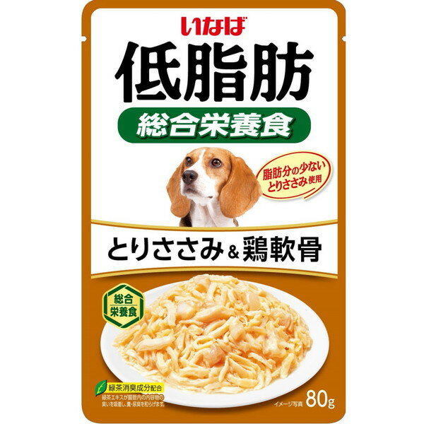 いなば 低脂肪 とりささみ&鶏軟骨 80g いなばペットフード