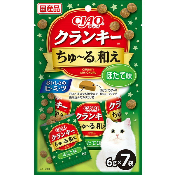 CIAO クランキーちゅ～る和え ほたて味 6g×7袋 いなばペットフード