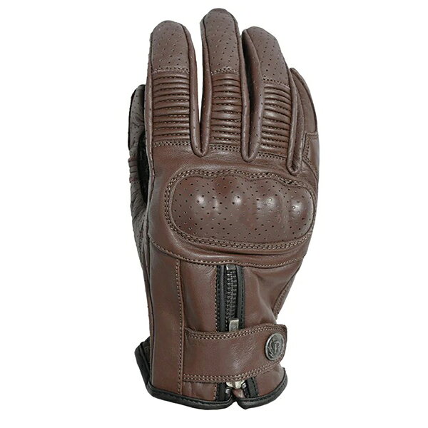 バイク グローブ 手袋 牛革 タッチパネル対応 プロテクター 振動 衝撃吸収 RLG2201 MOTO GLOVES DEFOE BROWN L