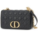 ディオール ショルダーバッグ ブラック M9242UWHC M900 DONNA CARO BAG MD SUPPLE CANNAGE CALFSKIN BLACK Christian Dior 【並行輸入品】