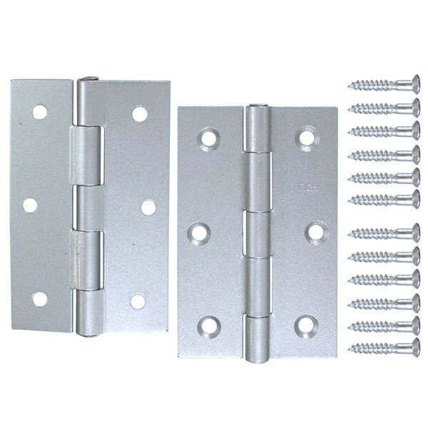 VE-007 厚口カラー丁番 シルバー 2個入 和気産業