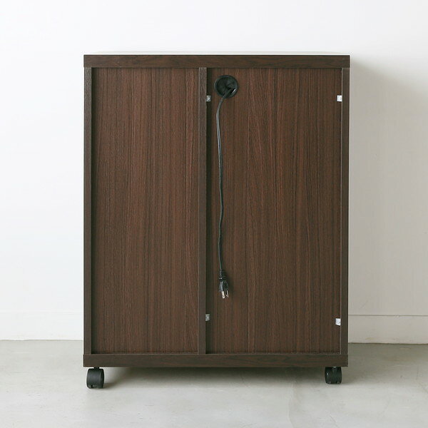 FUL-8065SLDK 白井産業 ダークブラウン [カウンターワゴン食器棚 (幅64cm高さ80cm)] メーカー直送 [3]