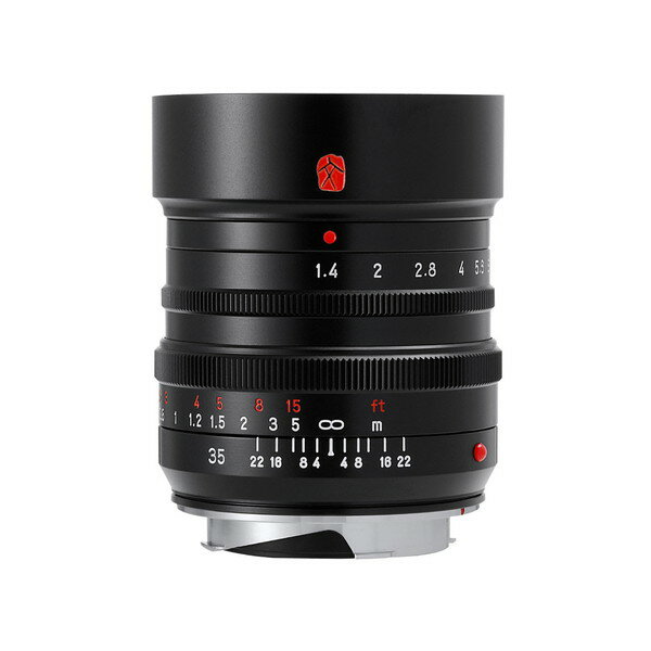 商品説明★ 豊かな描写力をもつ大口径レンズ★ 七工匠(しちこうしょう)7Artisans 35mm F1.4は、距離計連動対応のライカMマウント用レンズです。★ 大口径F1.4でありながら、絞り開放時でも画面の隅まで精細な画質を実現しています。★ 色再現性がよく、前後のボケも柔らかで、人物や風景の撮影、夜景と幅広い用途に使用できます。★ また、より正確にカメラの距離計を動かすために、レンズの距離計連動カムを調整するツールとチャートも付属。★ 他のMマウントレンズ同様、マウントアダプター経由で各種ミラーレスカメラへ装着することもできます。スペック* 対応マウント：ライカM* 焦点距離：35mm* フォーカス：MF(マニュアルフォーカス) ※距離計連動型* レンズ構成：9群10枚(高屈折ガラス4枚)* 対応撮像画面サイズ：35mmフルサイズ* 最短撮影距離：0.7m* 絞り：F1.4-F22* 絞り羽根：10枚* フィルター径：49mm* サイズ：約 Φ59 ×69 mm(マウント部除く)* 質量：約 375g* 付属品：精密ドライバー(レンズの距離計連動カム微調整用)、レンズケース* 組み込み式レンズフード付き